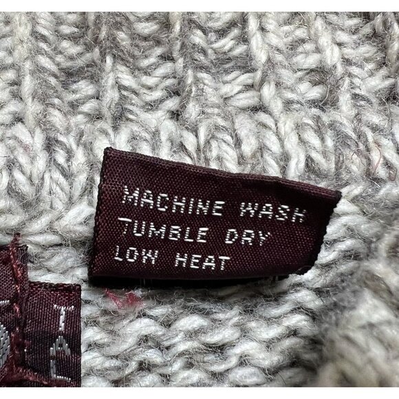 The Contour Womens Size L TallChunky Stripe Crew Neck‎  Sweater Fair Isle VTG - Picture 5 of 8